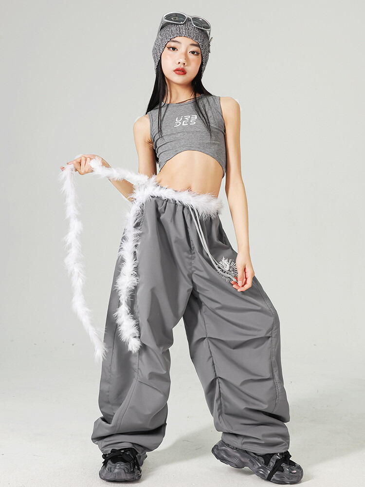 楽天市場】無袖 グレー キッズ ジャズ ダンス衣装 女の子 スポーツ風