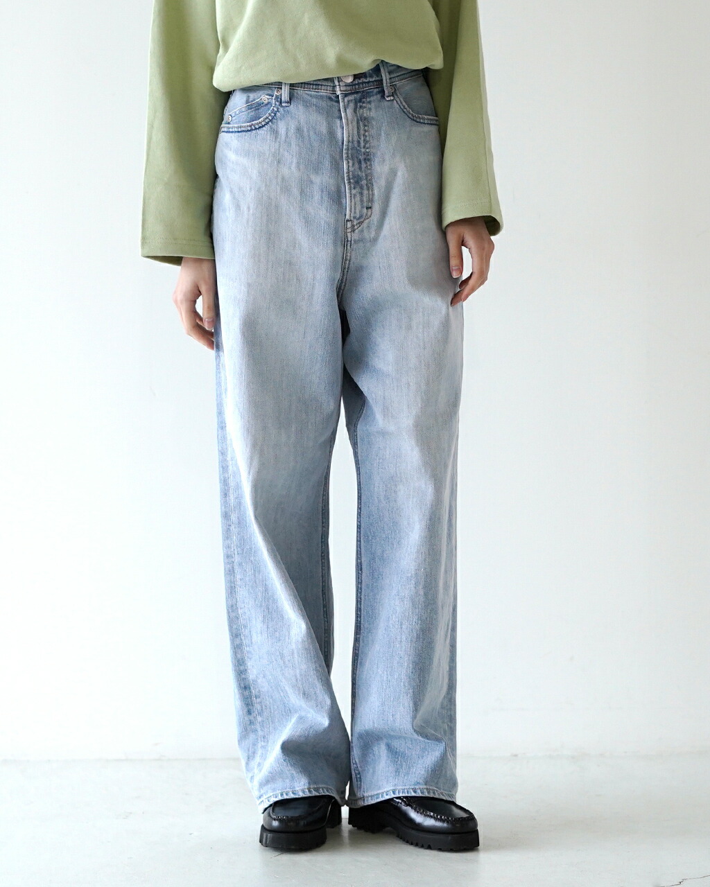 YANUK（ヤヌーク） ジョーン JOAN ルーズ ストレート デニムパンツ