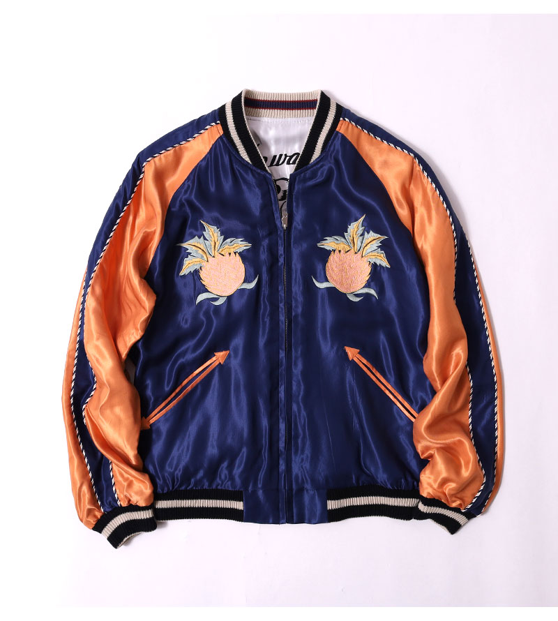 テーラー東洋(TAILOR TOYO) 刺繍リバーシブルスカジャン HAWAII MAP