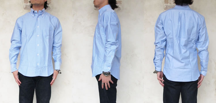 Individualized Shirts Cambridge Oxford STANDARD FIT BLUE シャツ
