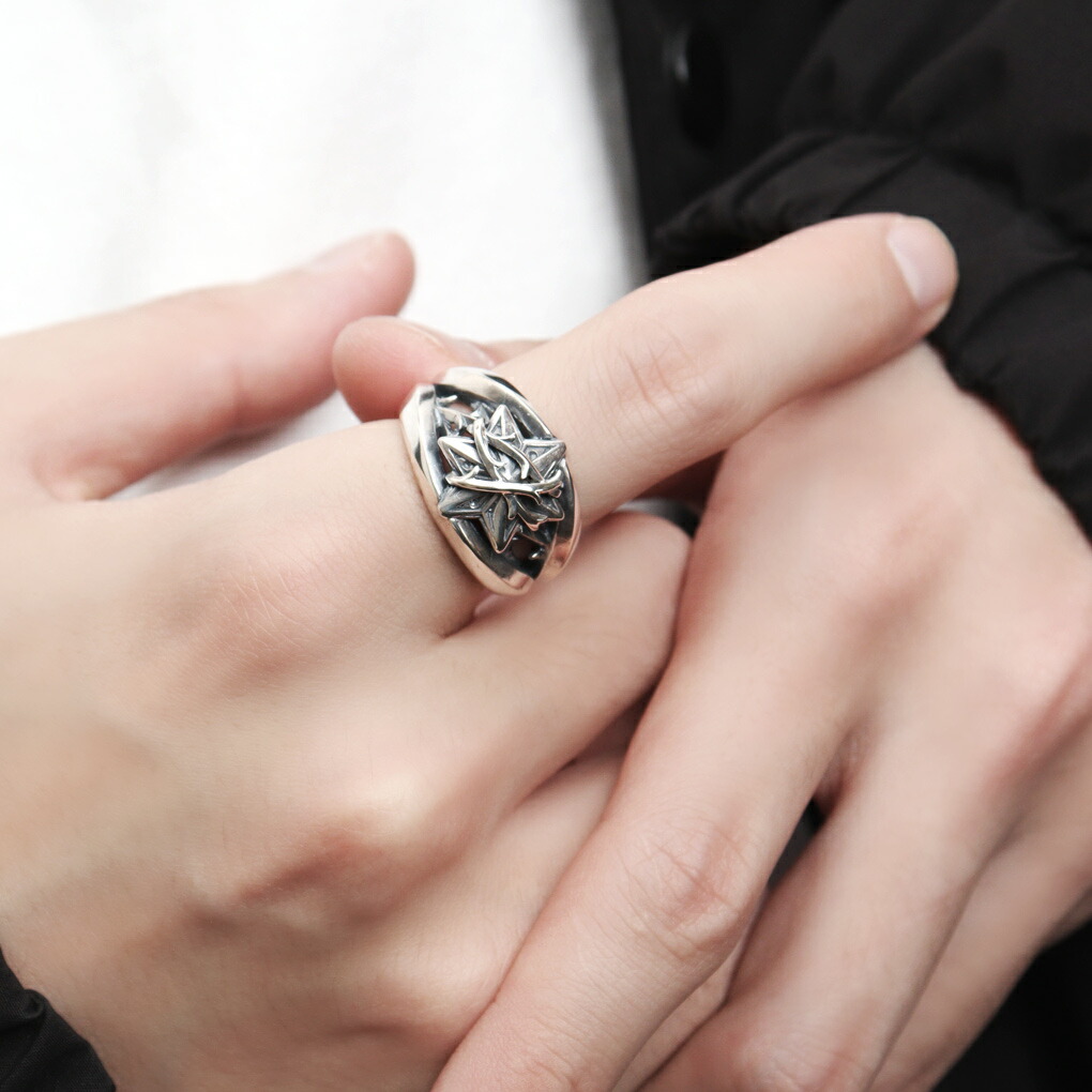 M's collection エムズコレクション THORN 六芒星 茨 リング 指輪 9