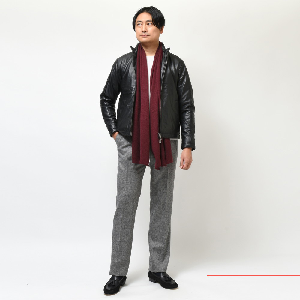 GIORGIO BRATO（ジョルジオ ブラート）ラムレザースタンドカラーパ