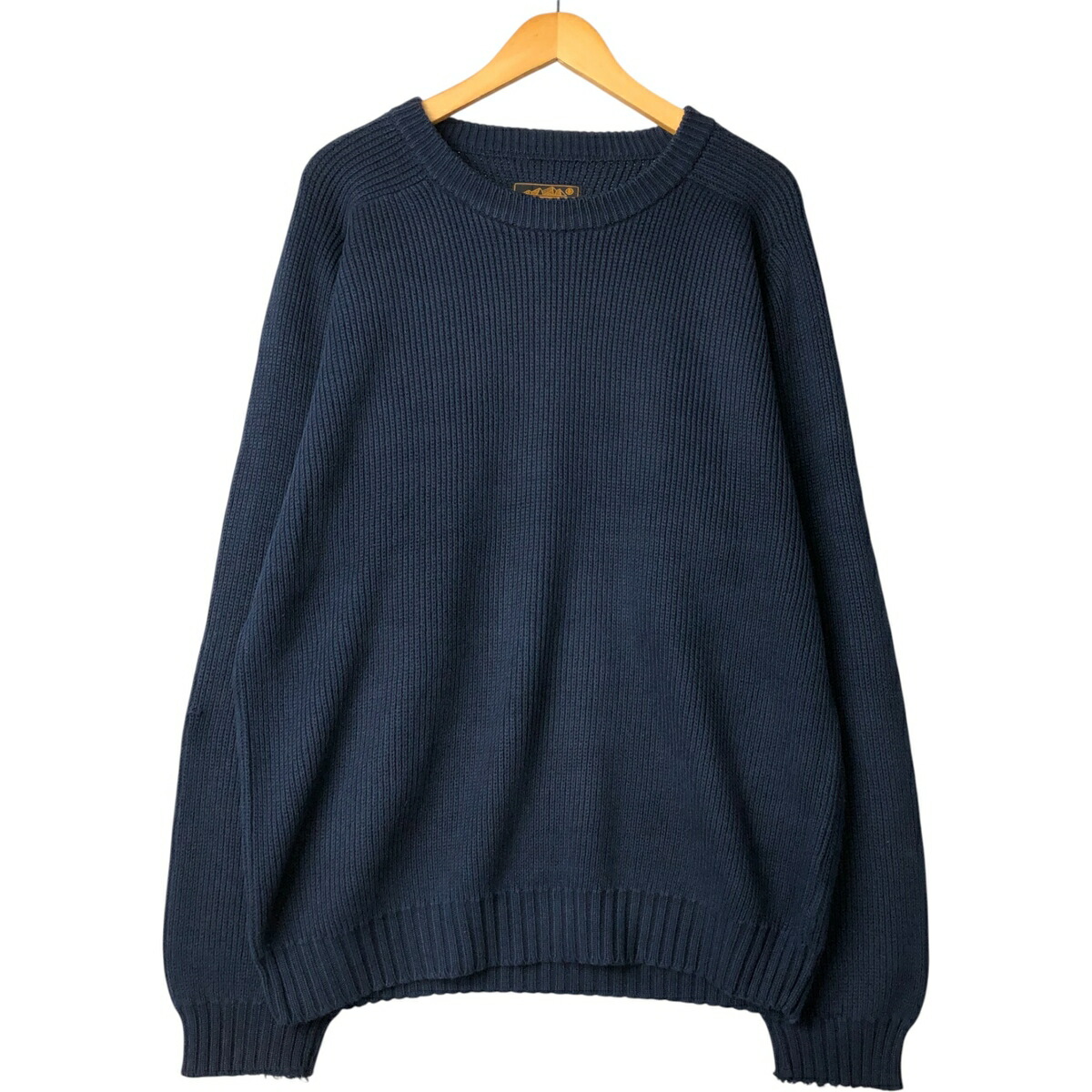 古着 80～90年代 エディーバウアー Eddie Bauer 黒タグ リブ編み