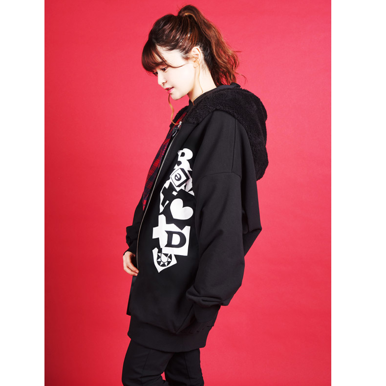 極美品 レディメイド スマイル フレイム ビッグパーカー ブラック XL 2月下旬～3月中旬頃入荷の予約販売<BR>美郷あき × KINGLYMASKコラボ