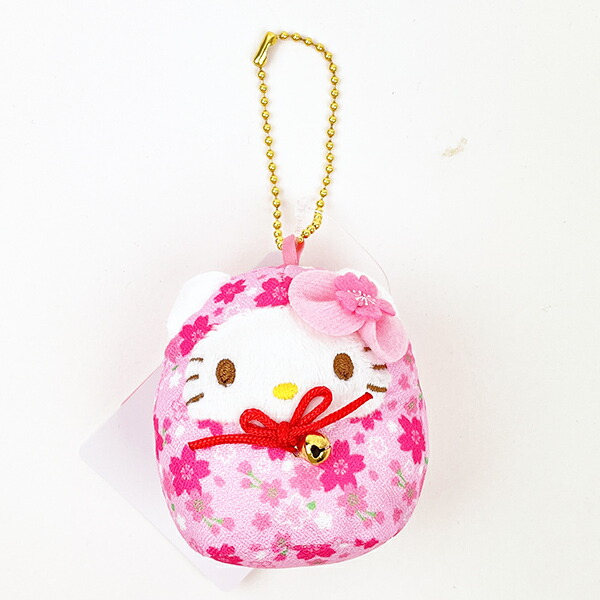 サンリオ ハローキティ 桜だるま マスコット ピンク ぬいぐるみ