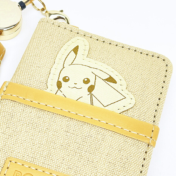 ポケットモンスター ピカチュウ 2つ折りパスケース ひょっこりワッペン