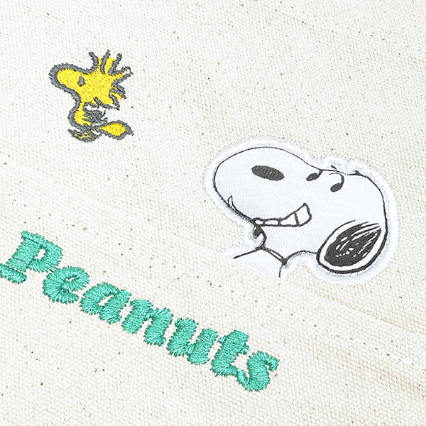 スヌーピー ウッドストック＆スヌーピー ふっくらアップリケミニトート