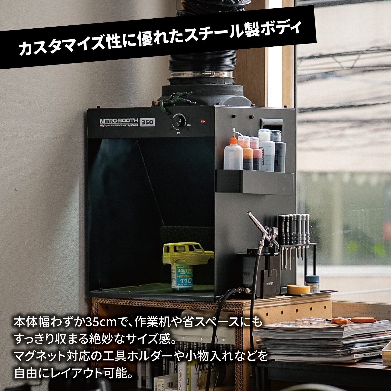 楽天市場】塗装ブース NITRO-BOOTH 350 ニトロブース350 卓上塗装