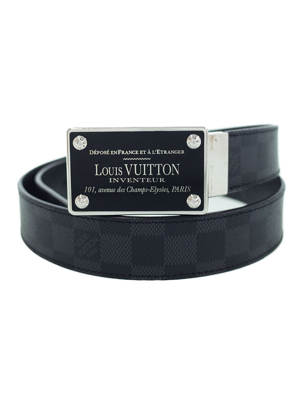 ルイヴィトン M9074 サンチュール ダミエ リバーシブルベルト メンズ