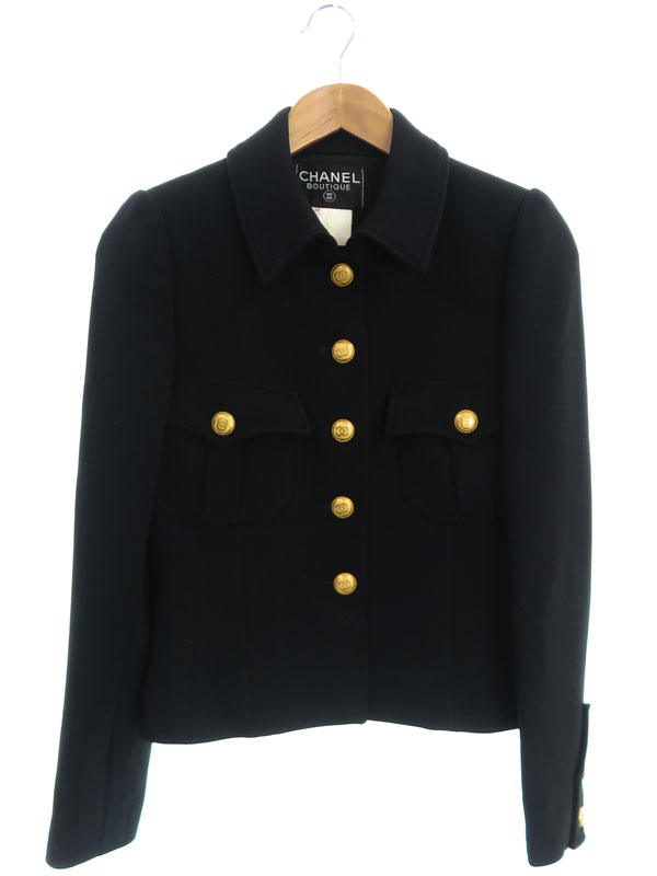 CHANEL】シャネル『金ボタン ココマーク スカートスーツ size38
