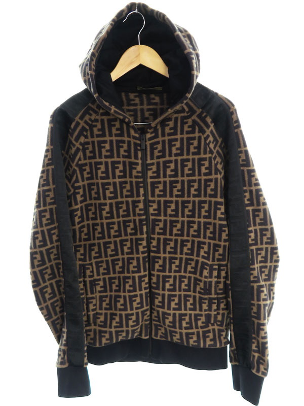 FENDI】フェンディ『FFロゴ ズッカ柄 フリース ジップアップパーカー