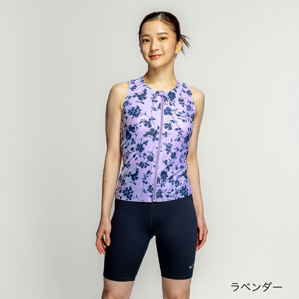 NIKE SWIM公式】ナイキ FA25 総柄ジップ付き袖なしセパレーツ 2993148