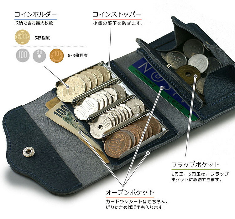 楽天市場】池之端銀革店 姫路革コインキャッチャー メンズ 財布 小銭