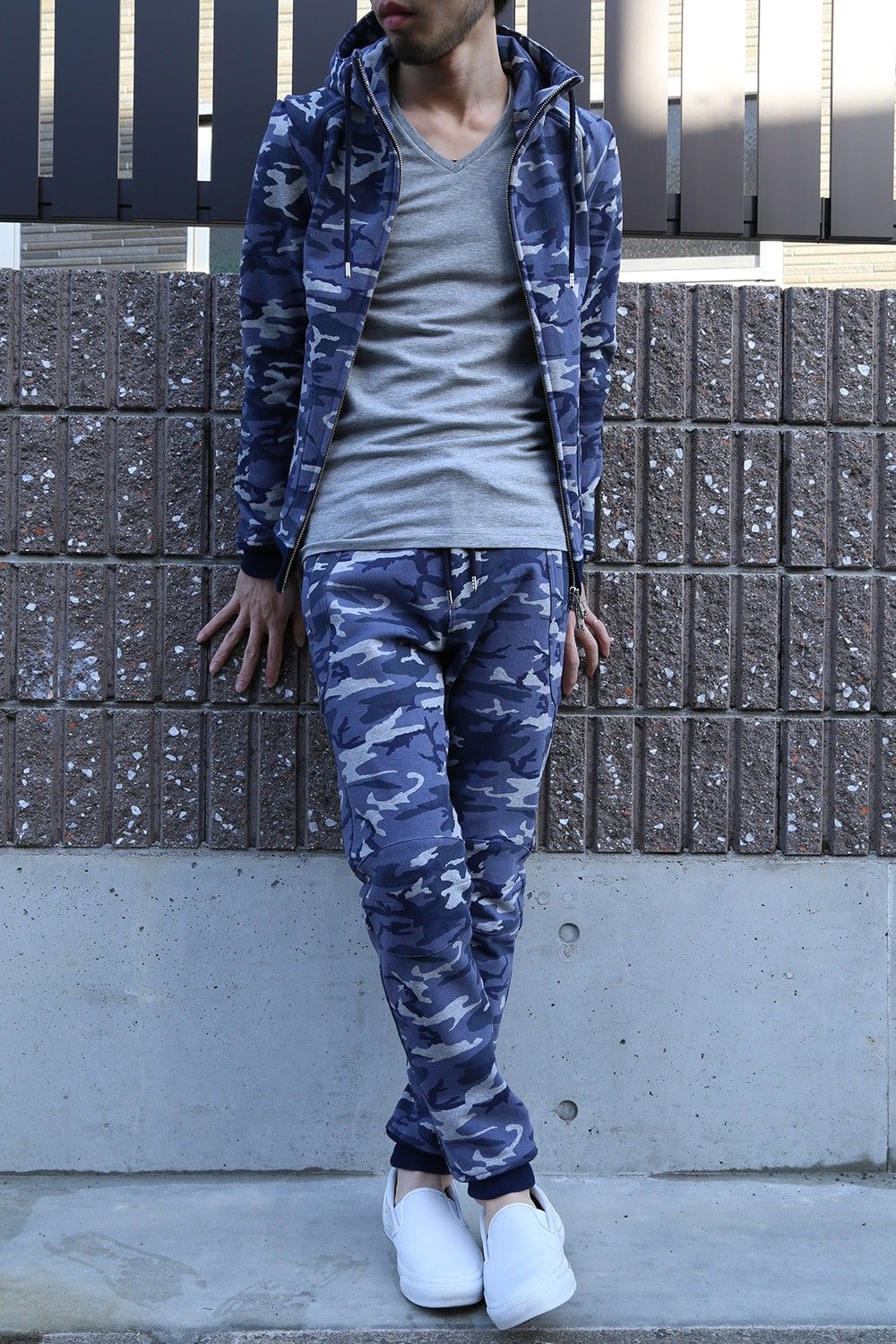 AKM 17ss 最強スウェットセットアップ GREY/NAVY CAMO | 1514 | Tempt