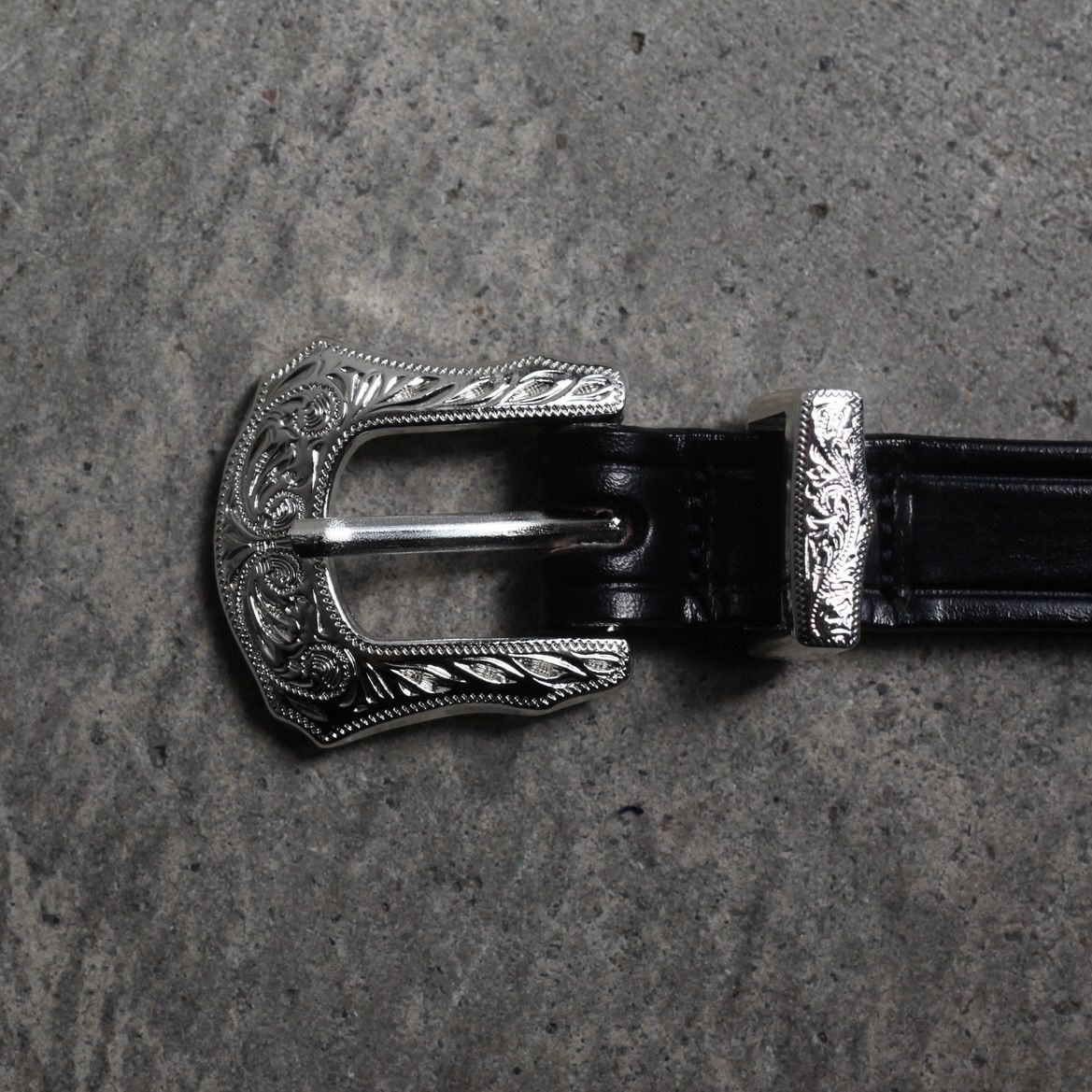 TORY LEATHER - 【残りわずか】3/4 Inch Western Belt(BLACK