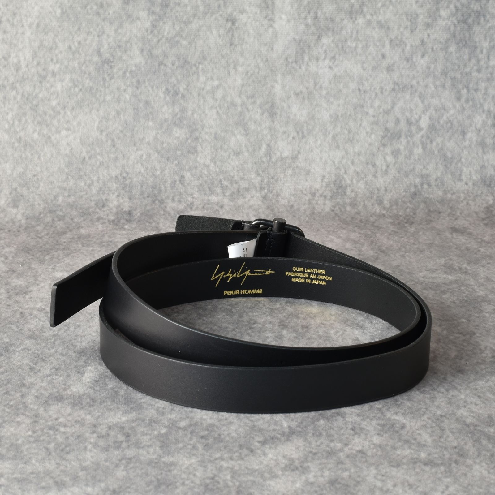yohji yamamoto - MAT SOFT OIL 25MM FREE BELT （BLACK） / 25MM