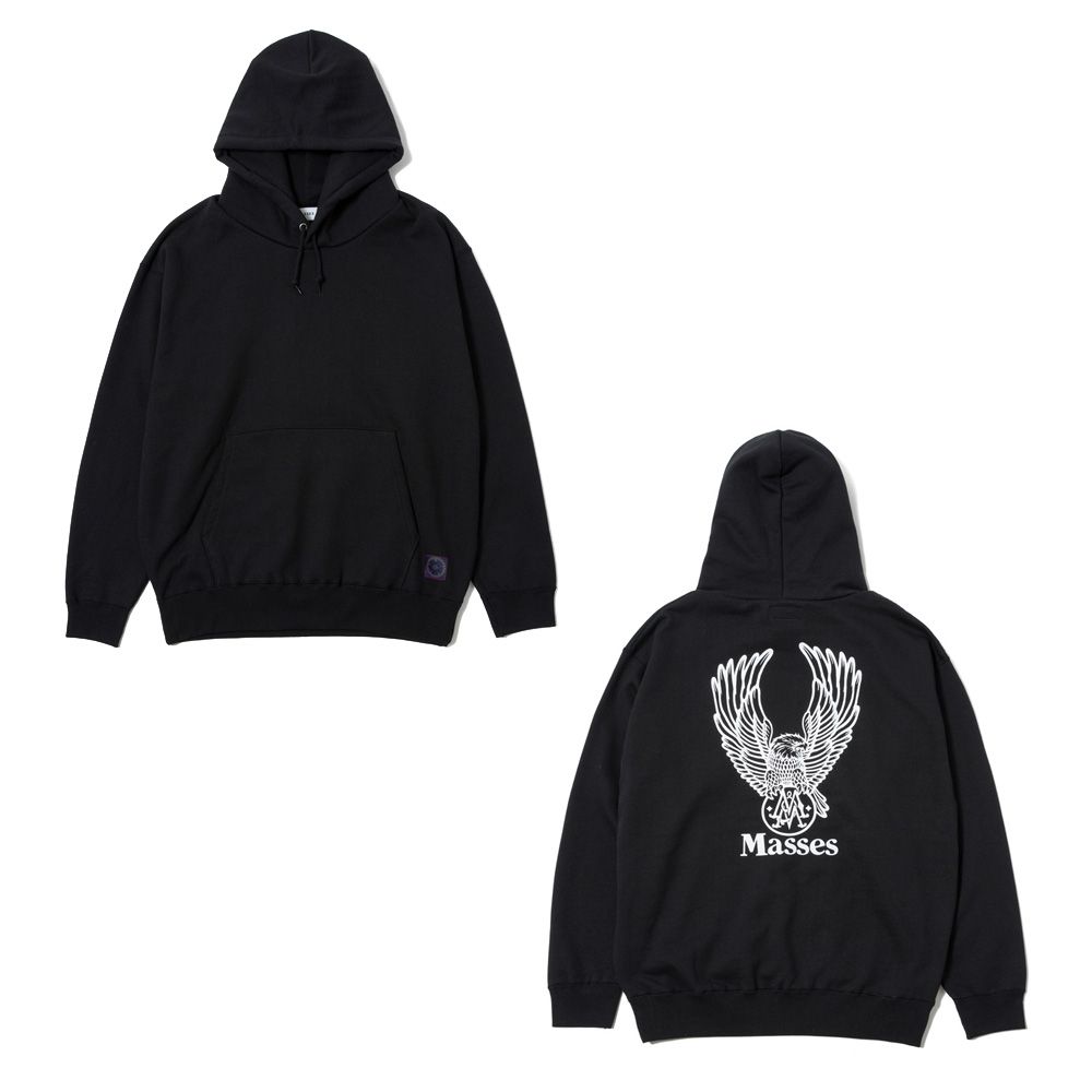 MASSES - × M&M / SWEAT HOODED EAGLE M - Black / プルオーバー