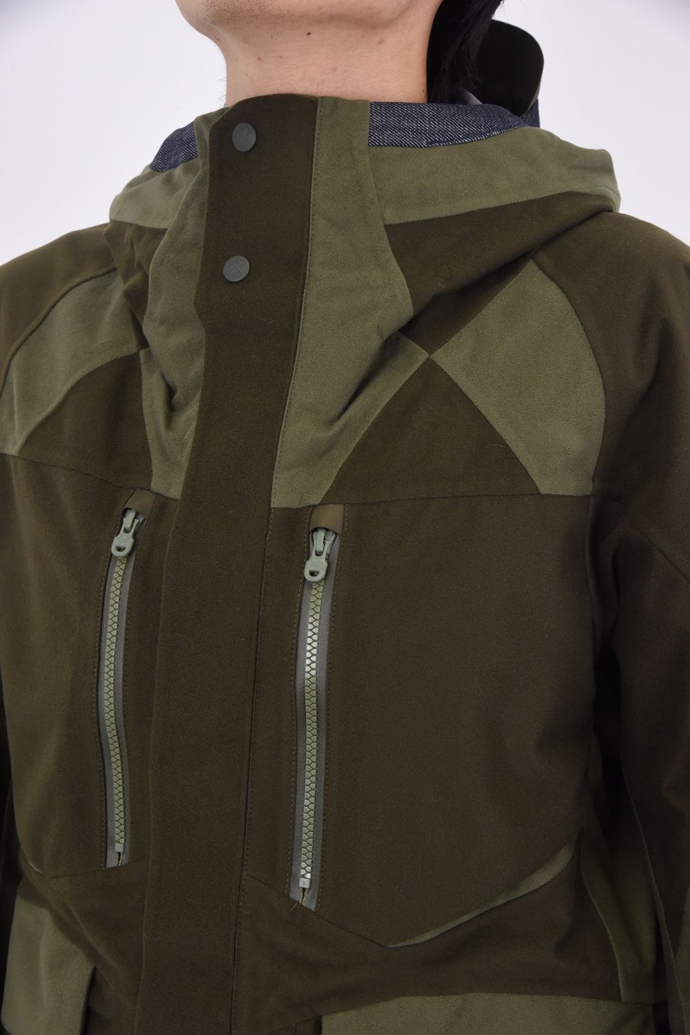 White Mountaineering - GORE-TEX FLEECE MIXED MOUNTAIN PARKA