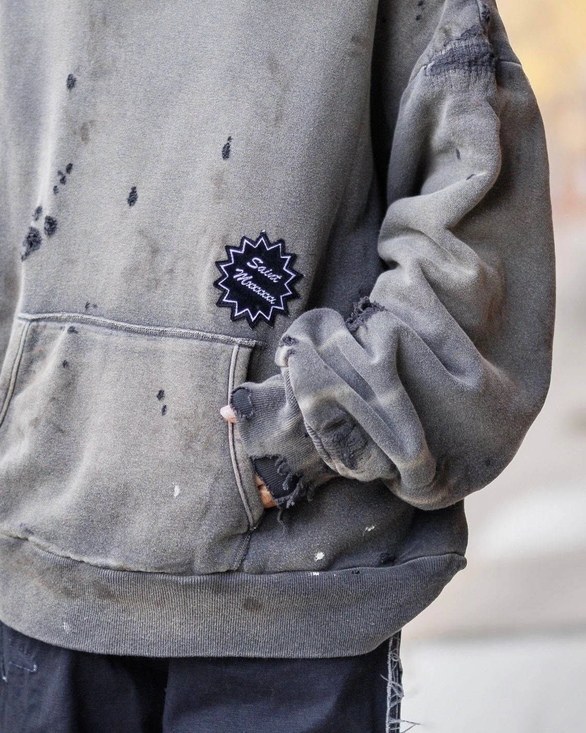 SAINT M×××××× - セントマイケル DBL FACE HOODIE (SM-YS1-0000-041