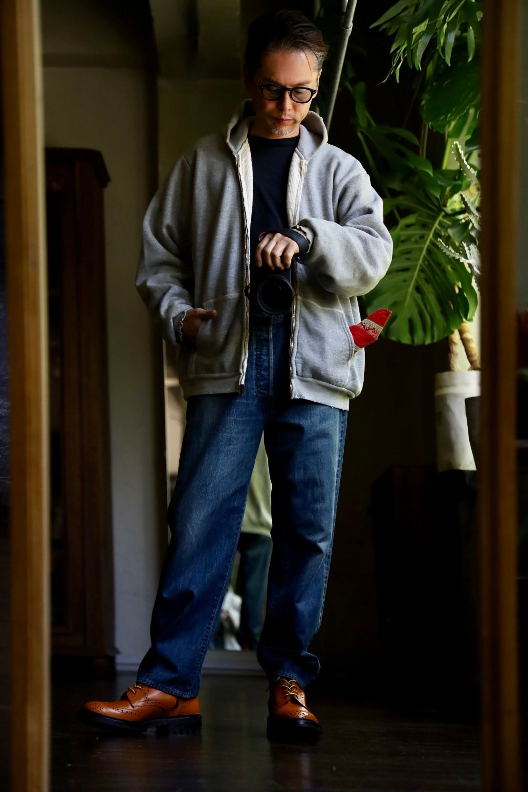 A.PRESSE - アプレッセ Vintage Zip Sweat Hoodie(24AAP-05-09K)ASH