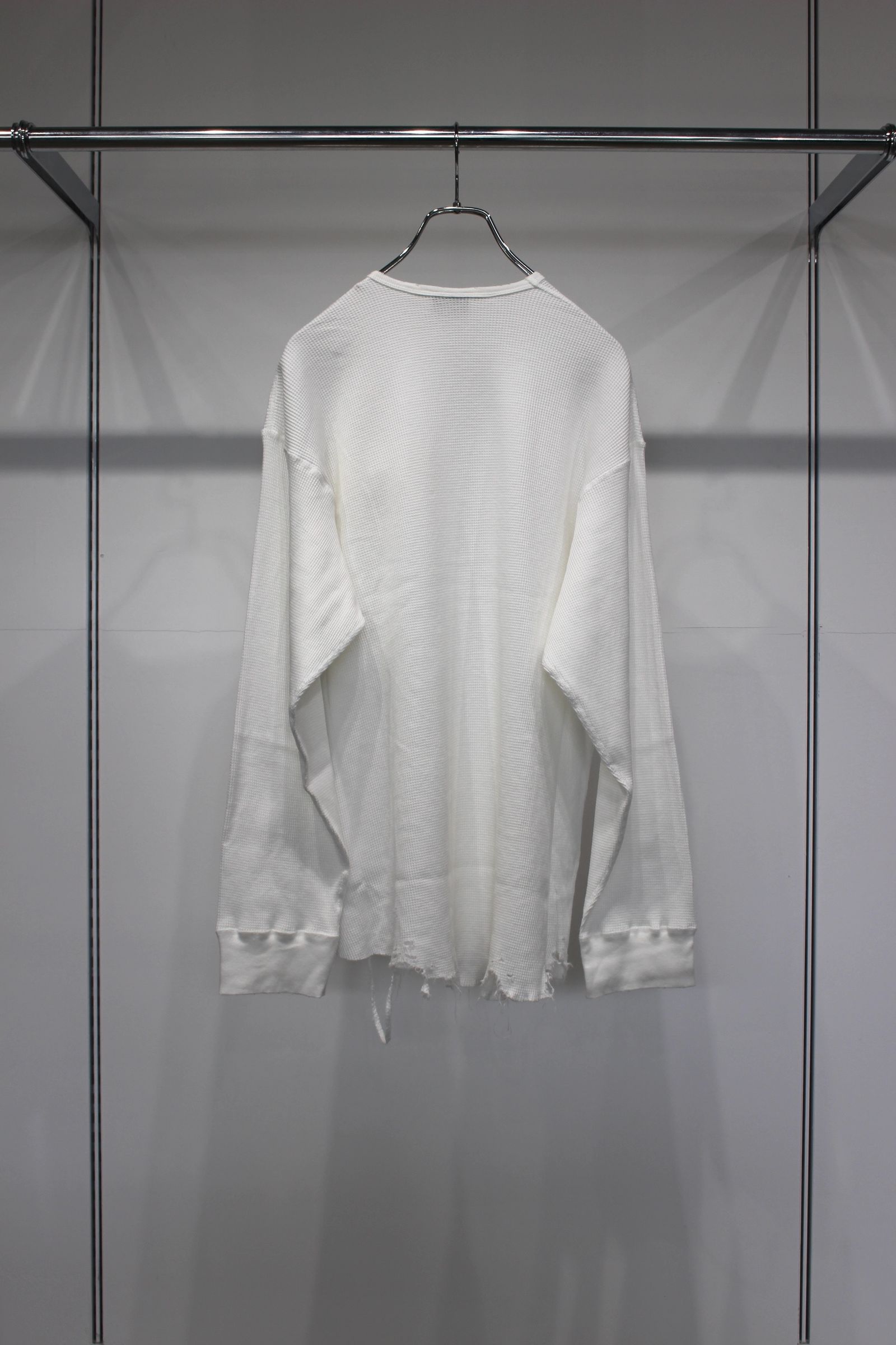 ANCELLM - DAMAGE WAFFLE CREW LS | GREIGE | カットソー | NapsNote