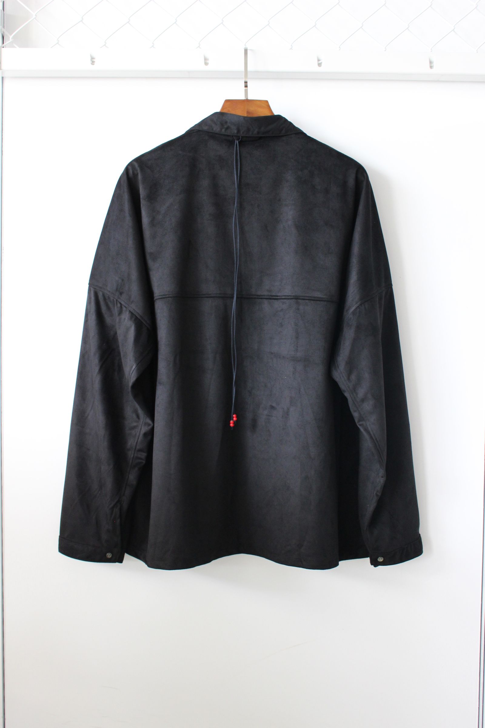 ANCELLM - VEGAN LEATHER SKIPPER SHIRT/BLACK | NapsNote