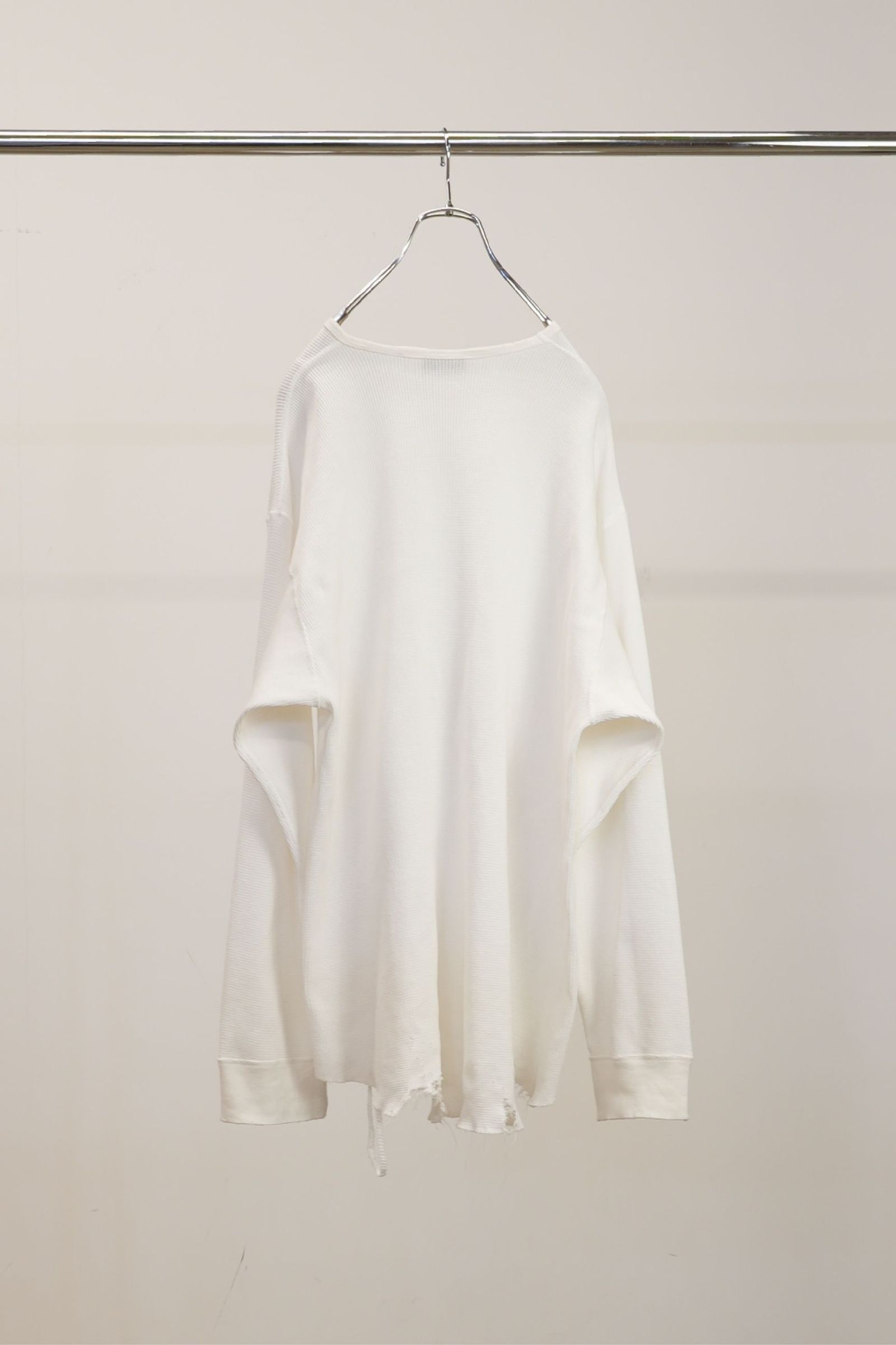 ANCELLM - DAMAGE WAFFLE CREW LS | GREIGE | カットソー | NapsNote