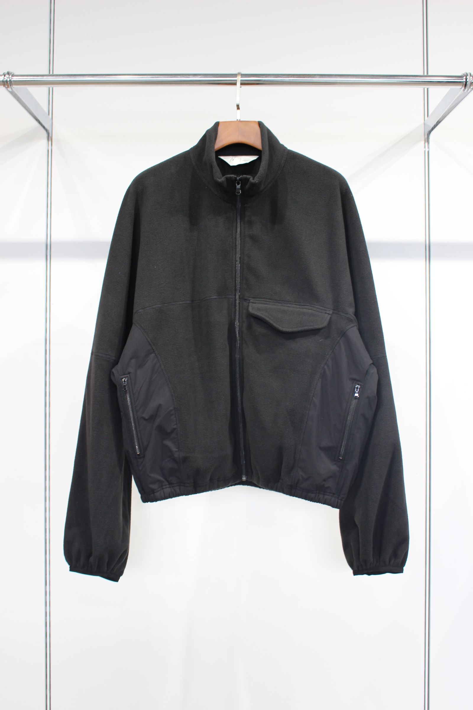 ANCELLM - FLEECE SWITCHING JACKET | BLACK | フリース | NapsNote