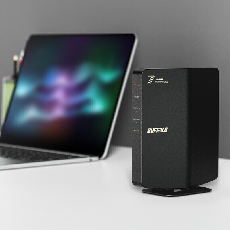 Wi-Fiルーター 2882＋688Mbps AirStation ブラック WSR3600BE4P/CBK