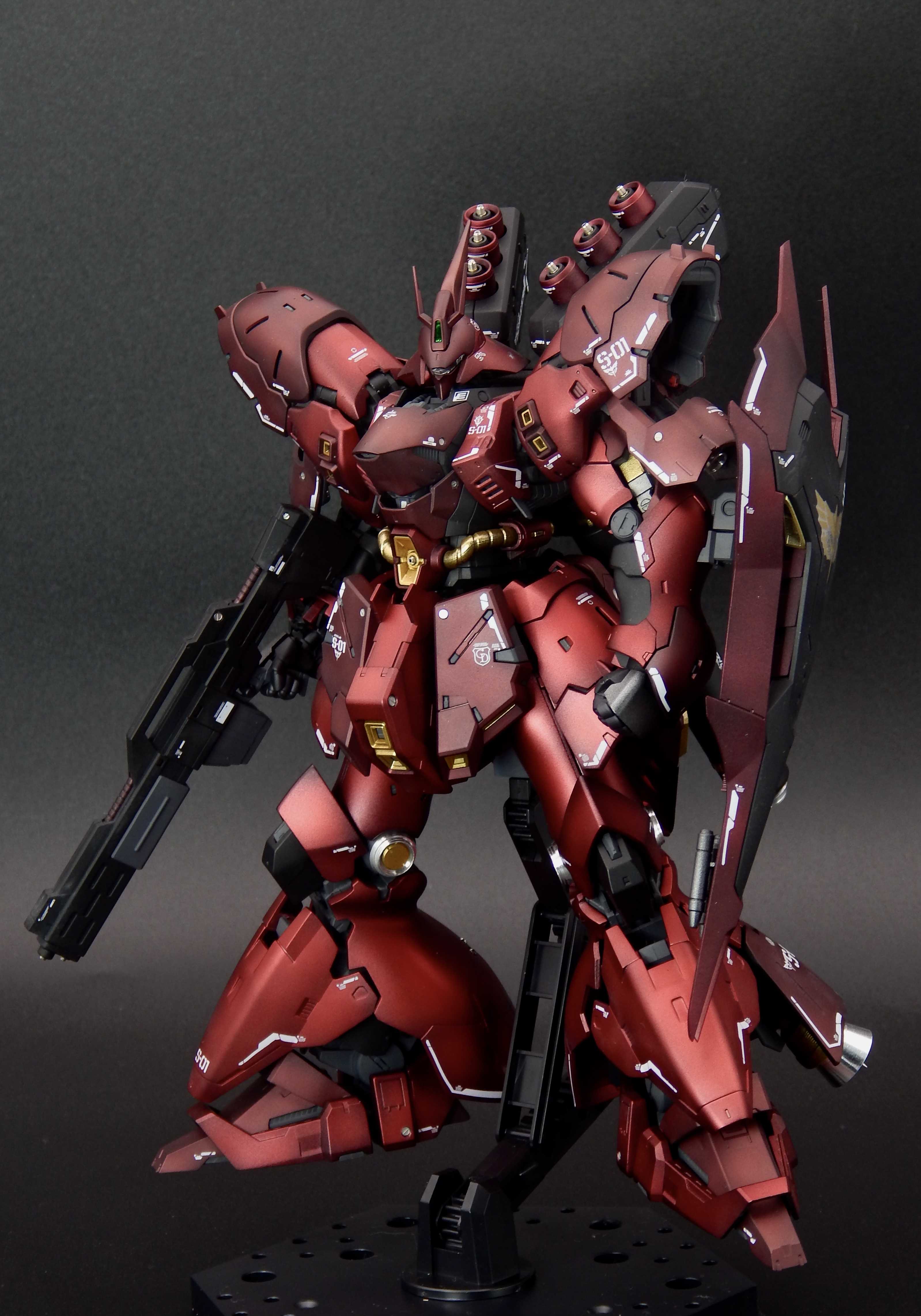 RG サザビー つや消しキャンディー塗装改修 完成 | ガンプラ大地に立つ