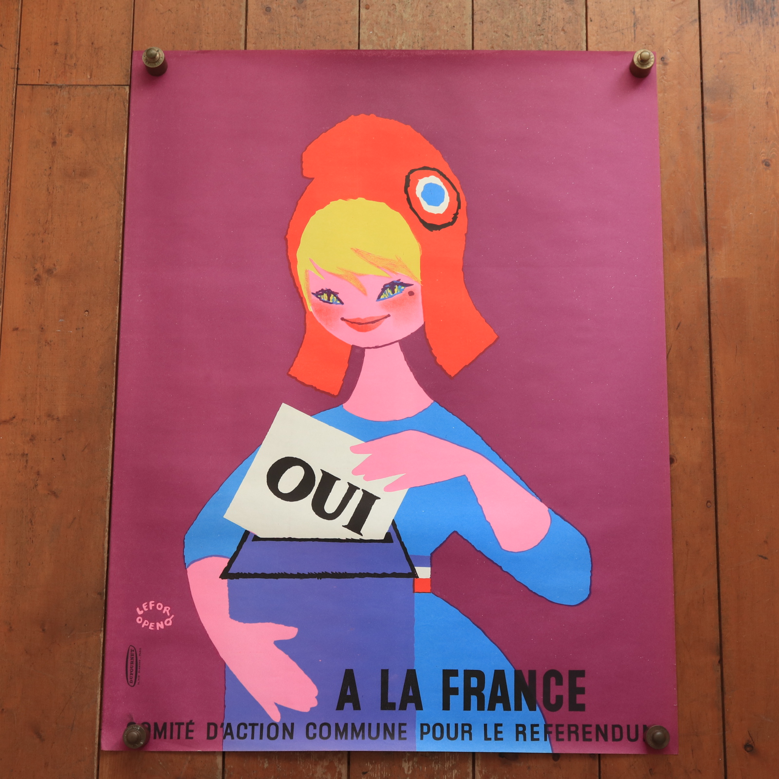 ルフォール・オプノ フランス大統領選挙 1958年 ヴィンテージポスター