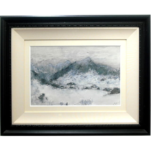 ベルナール・ガントナー「アルプスの雪」水彩 原画｜絵画販売