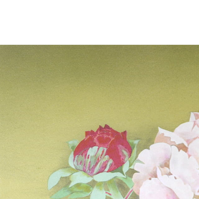 堀文子 「牡丹」 リトグラフ 直筆サイン・エディション・作品証明