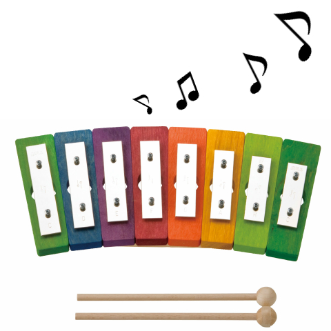 デコア レインボーグロッケン・ダイヤ8音 カラフル鉄琴