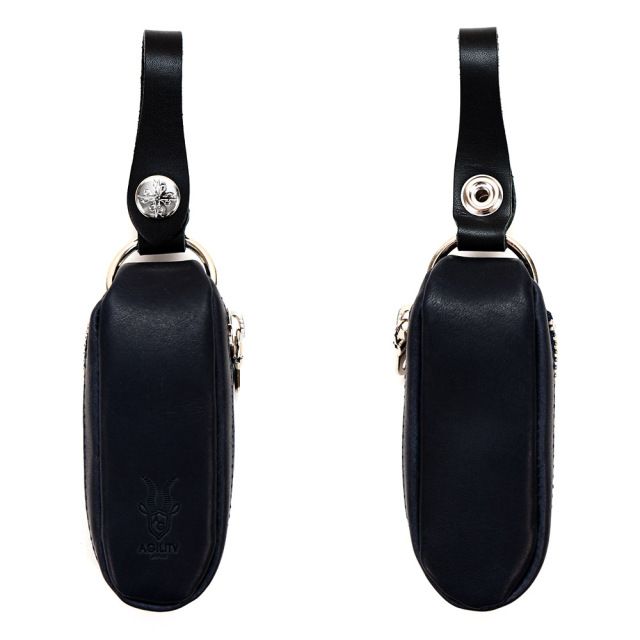 パンセ』(全4色)TATSUNOオイルワックス/楕円形のレザーキーケース