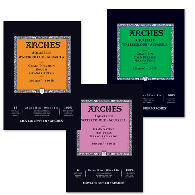 アルシュ スケッチブック（パッド・300g/m2・26x36cm・12枚）水彩紙