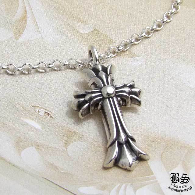 クロムハーツダブルCHクロスチャーム＆ロールチェーン16インチセット