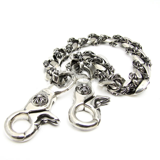 クロムハーツファンシーウォレットチェーンクロスショート2クリップ