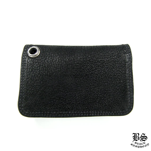 クロムハーツレザーカードケース#2ブラックデストロイレザー|クロム