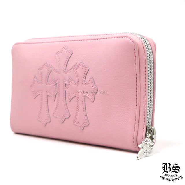 クロムハーツRECFジップ#2レザー3セメタリークロスパッチウォレット