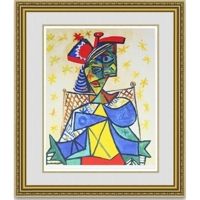 ピカソ 「Seated Woman with Red and Blue Hat」の購入なら絵画販売の
