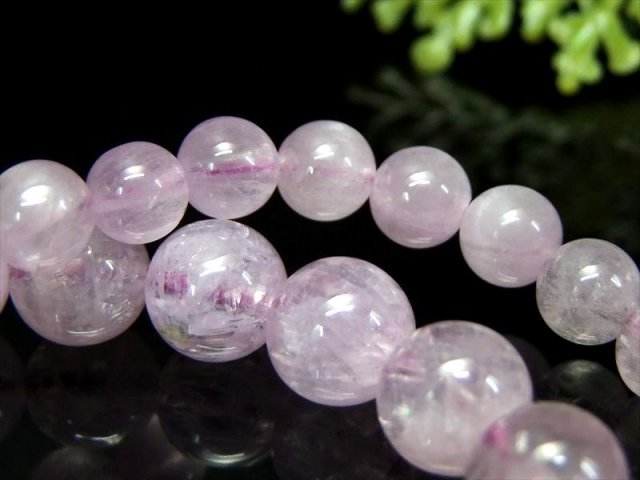 透明感有り 3A ミルキーキャッツアイクンツァイト ブレスレット 6mm