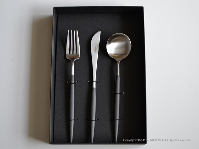 Cutipol Goa/クチポール/ブラックシルバー3セット