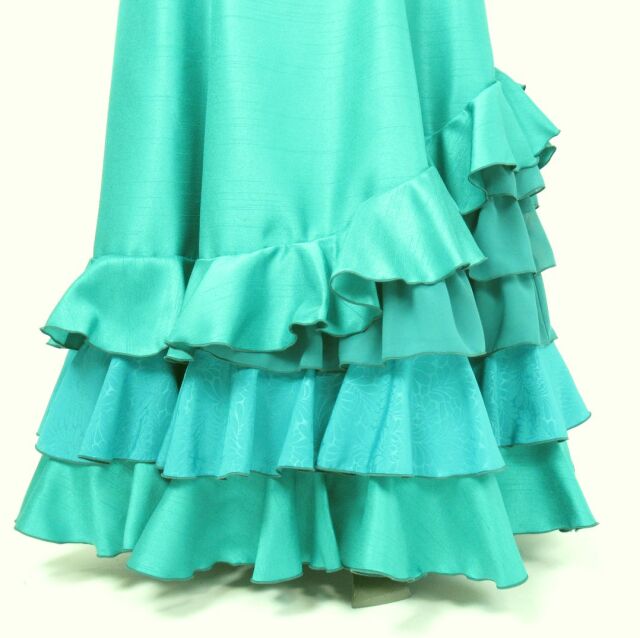 フラメンコ衣装 ワンピース 緑 グリーン