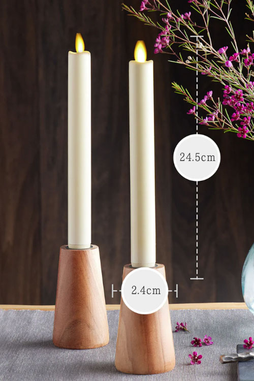 LUMINARA（ルミナラ） ｜ LEDキャンドル テーパー2本セット（アイボリー）