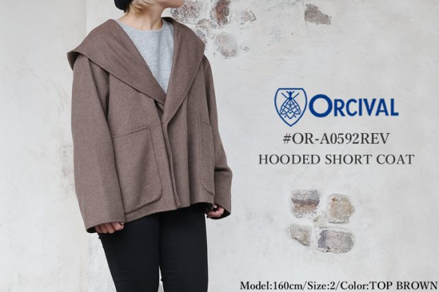 オーシバル オーチバル フード付き ショート コート レディース