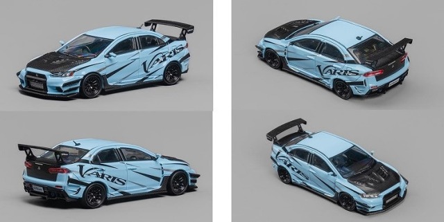 CM-MODEL 1/64 Mitsubishi ランサー エボリューションX Varis ブルー
