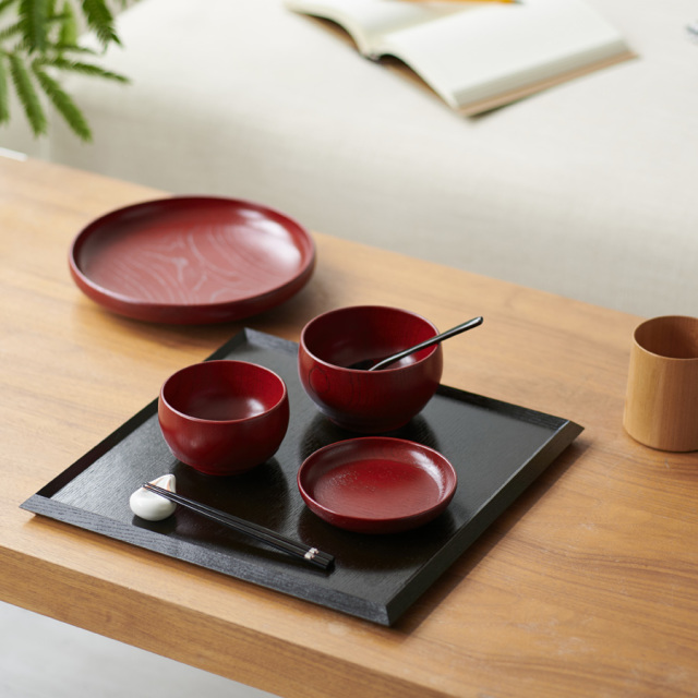 こわんさら 小皿 木製漆塗り こわんさらセットの蓋 isukeブランド 漆器