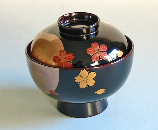 煮物椀 溜内朱 雪月花 木製 漆塗り（製造中止） 漆器の井助