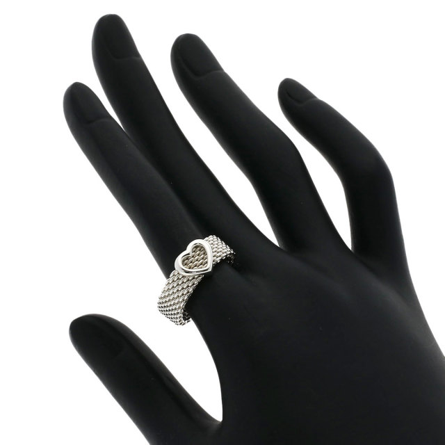 Tiffany & Co. サマセット リング ワイドメッシュ シルバー約18号 楽天